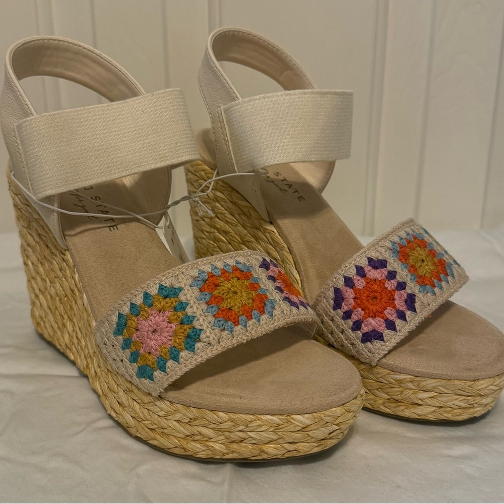 Crochet Wedge Sandals